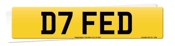 Registration number D7 FED